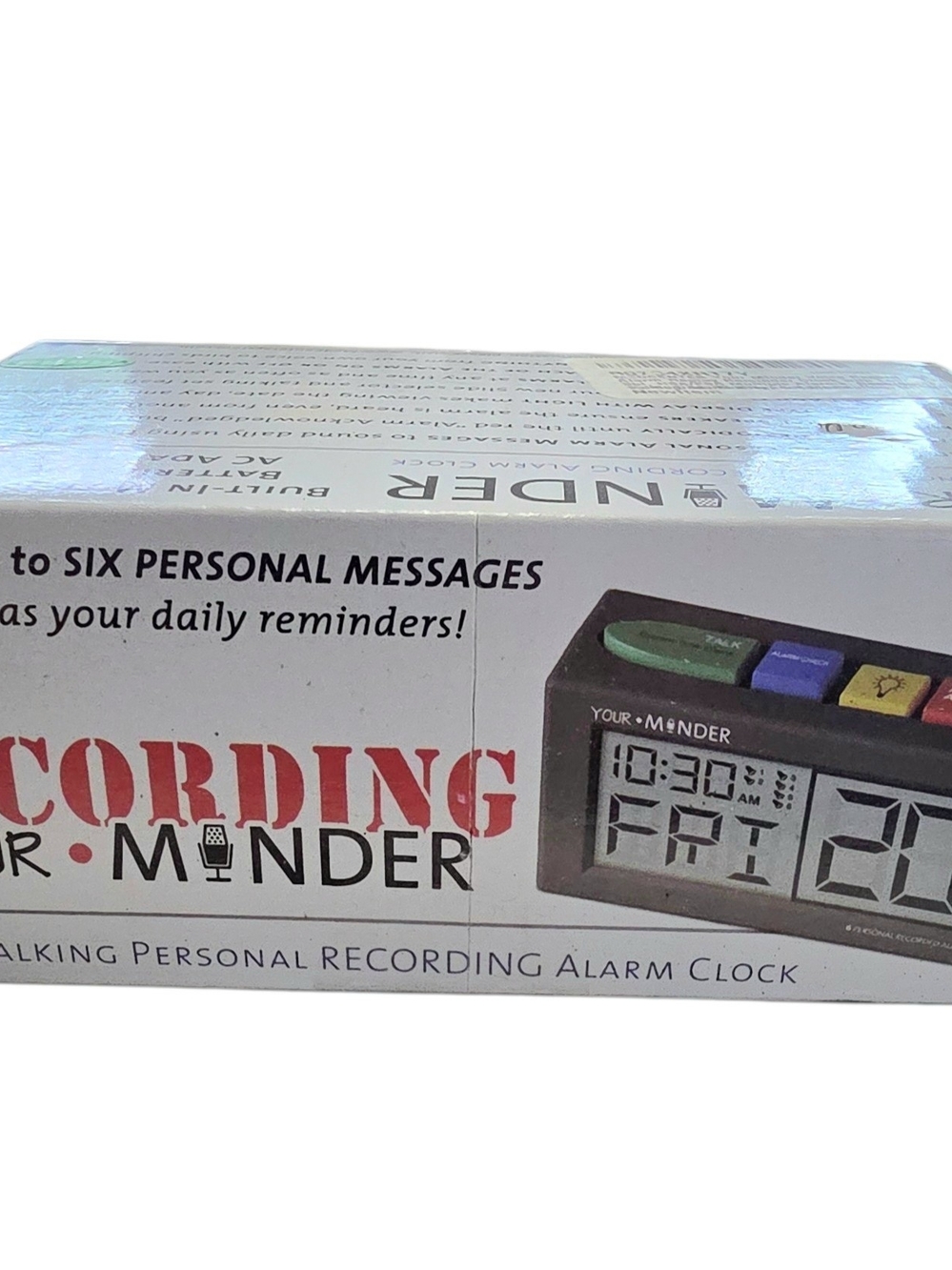 Your-Minder Recording Personal Alarm Clock - Black